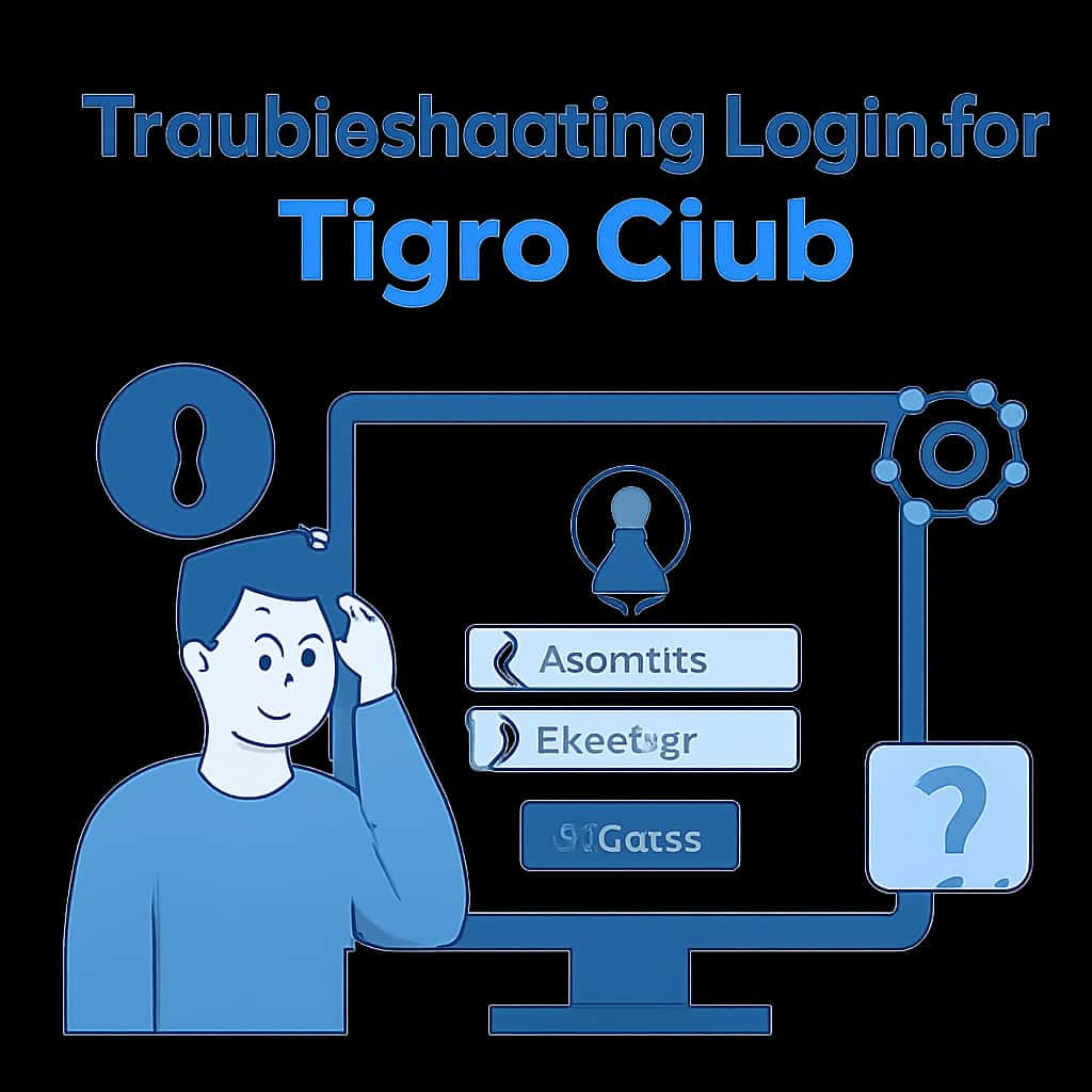 An educational diagram outlining common login issues for Tigro Club.
