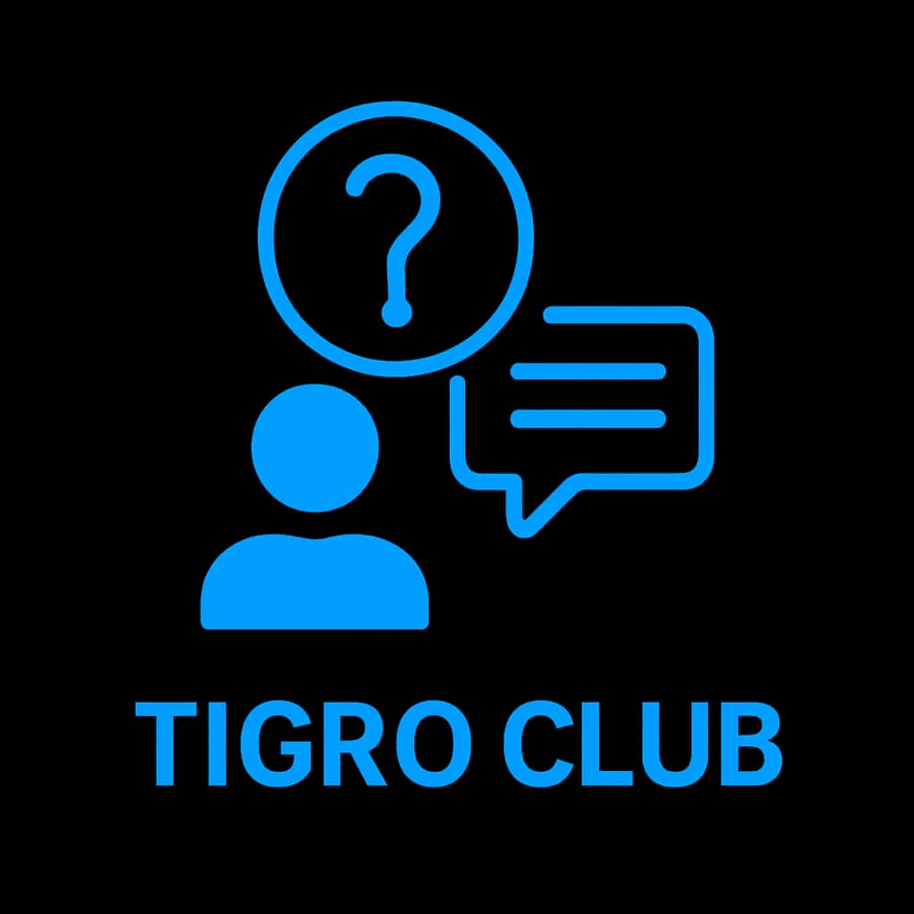 Badge icon illustrating support options for Tigro Club.
