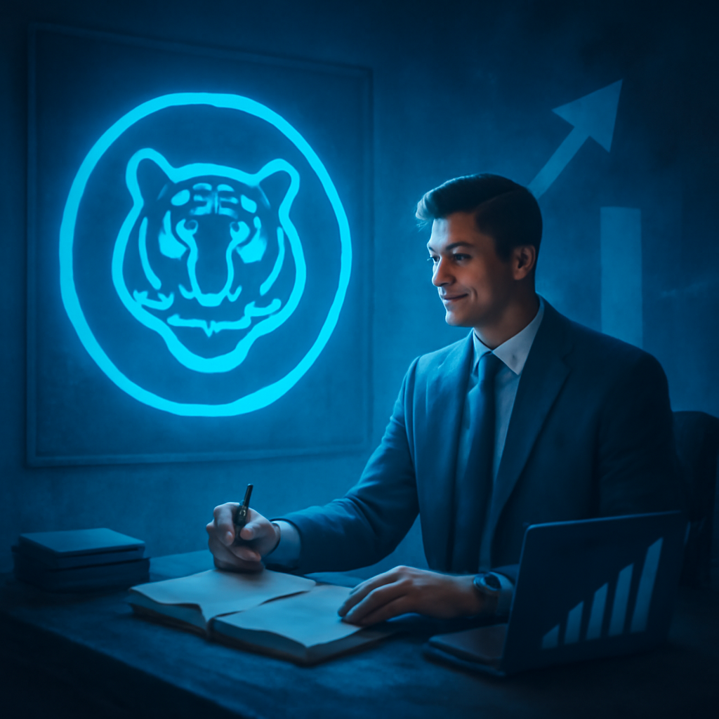 Diagram showing steps for setting up a Tigro Club account.