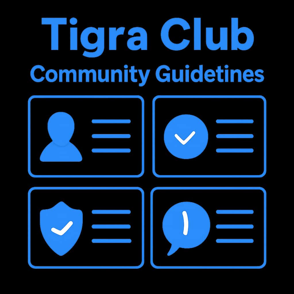 Illustration of the Tigro Club Community Guidelines.