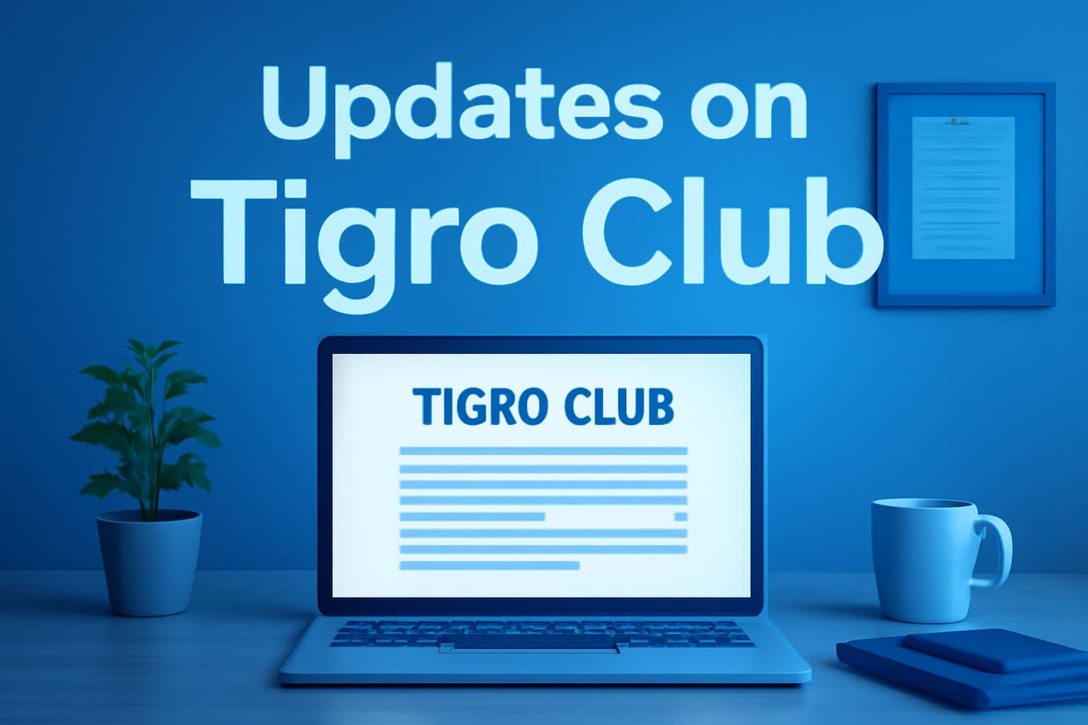 An informative scene displaying updates regarding Tigro Club.